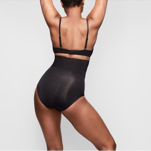 SKIMS High Waisted Bonded Brief in Onyx - Picture 6 of 6
